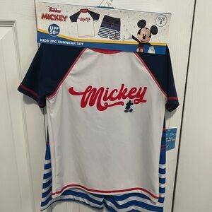 Brand New w/tag Mickey Mouse Kids 2-Piece Swimwear Set, Size 5 Boys